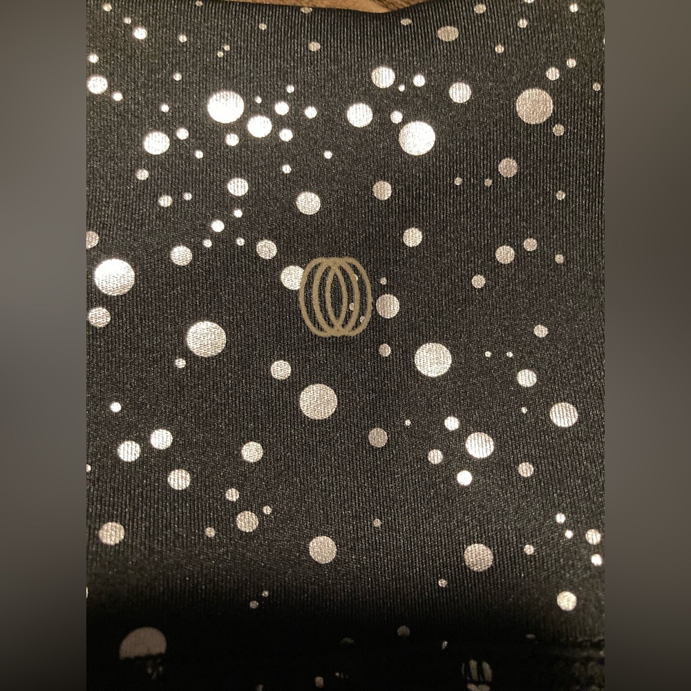 Balance Collection Black and Silver Patterned Leggings, medium, new, dry-wik - Picture 4 of 8